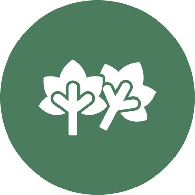 Bir ağaç simgesinin vektör illüstrasyonu