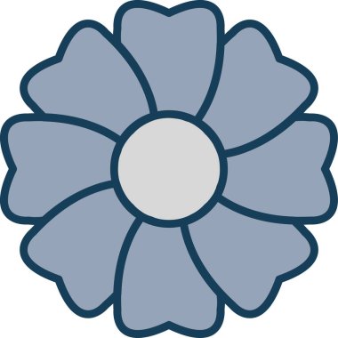 Çiçek. Web simgesi basit illüstrasyon