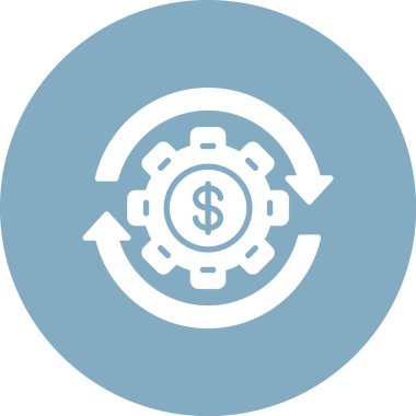 dişli düz vektör simgesi