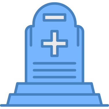 Mezar taşı. Web simgesi basit illüstrasyon
