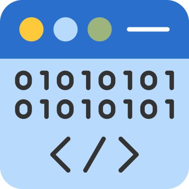 Kodlama web simgesi basit tasarım