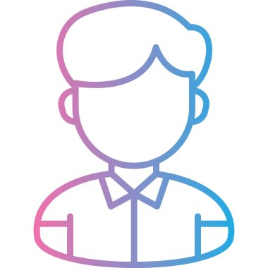 Avatar man simgesi vektör illüstrasyonu