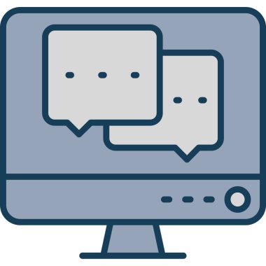 Web sohbet simge vektör çizim