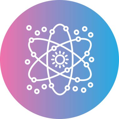 atom. Web simgesi basit illüstrasyon