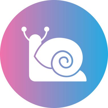 Salyangoz. Web simgesi basit illüstrasyon