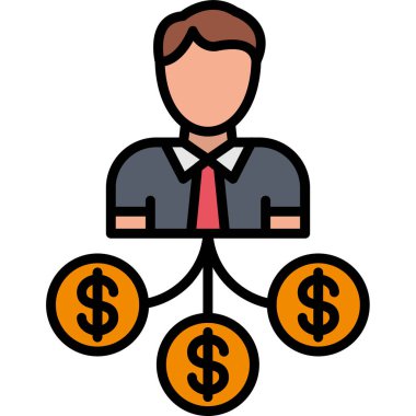 iş yönetimi düz vektör illüstrasyonu