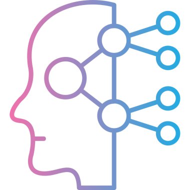 beyin ikonu vektör illüstrasyonu