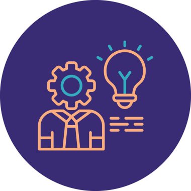 Bir fikrim var. Web simgesi basit illüstrasyon