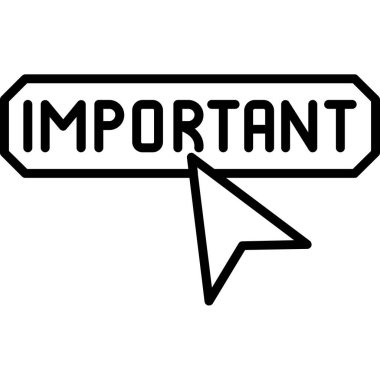 önemli vektör çizgisi simgesi