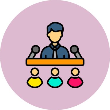 konferans toplantı renk simgesi