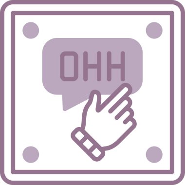 Konuşma balonunu tutan elin simgesi