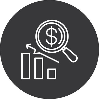 Kolayca değiştirebilen ya da düzenleyebilen iş analiz vektörü simgesi