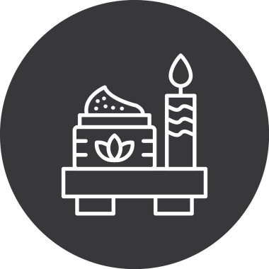 vektör mum simgesi, vektör illüstrasyonu