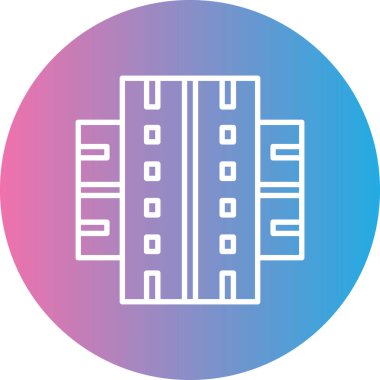 Bina. Web simgesi basit illüstrasyon