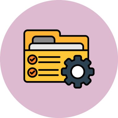 belge simgesi vektör illüstrasyonu