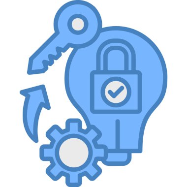 lock key icon vector illustration