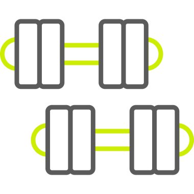 Spor Salonu Simgesi, Basit Renk Vektörü İllüstrasyonu