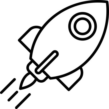 Roket ikonu. Basit tasarım