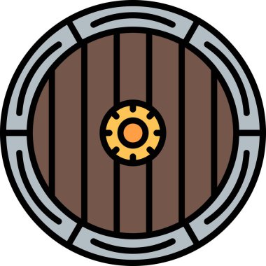 Tahta varil ikonu. Ağ için ahşap varil vektör simgelerinin özet çizimi