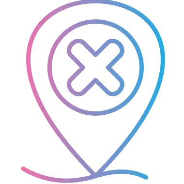 Konum pin simgesinin vektör illüstrasyonu