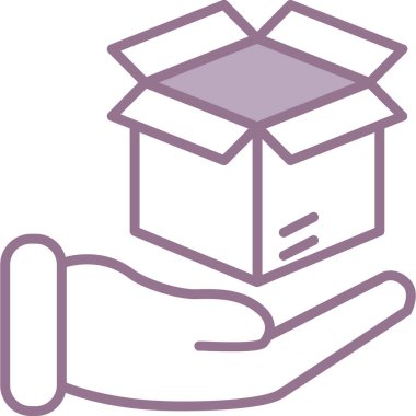 Teslimat. Web simgesi basit illüstrasyon