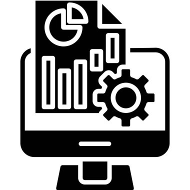 veri ayarlama vektör çizgisi simgesi