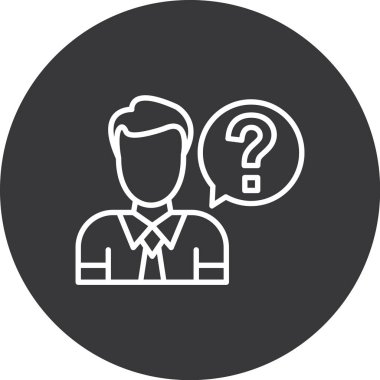 Konuşma balonu simgesi, özet biçimi olan iş adamı