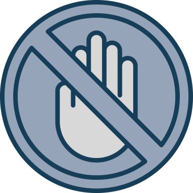 Kes şunu. Web simgesi basit illüstrasyon