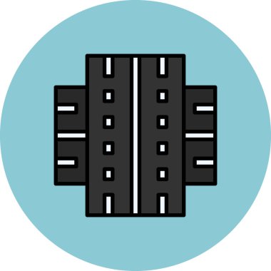 Bir bina simgesinin vektör illüstrasyonu