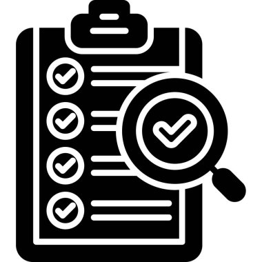 kontrol listesi simgesi. Web için kontrol listesi vektör simgelerinin özet çizimi