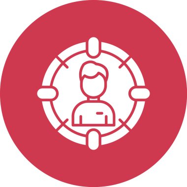 Bir insan simgesinin vektör illüstrasyonu