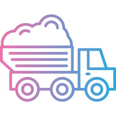 Teslimat kamyonu web simgesi, basit vektör illüstrasyonu