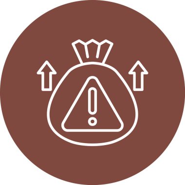 eşsiz uyarı işareti vektör çizgisi simgesi