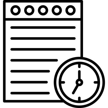 Saat simgesi. özet çizimi