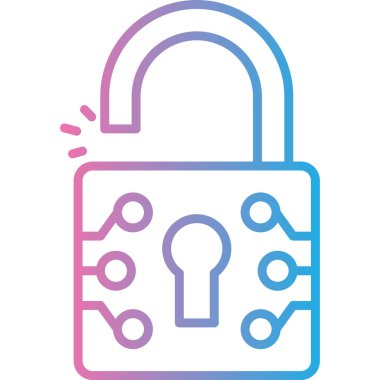 asma kilit ikon vektör çizimi