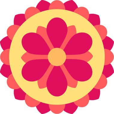 Çiçek. Web simgesi basit illüstrasyon