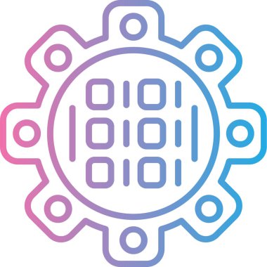 İşlemci. Web simgesi basit illüstrasyon