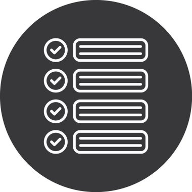 kontrol listesi simgesi vektör illüstrasyonu