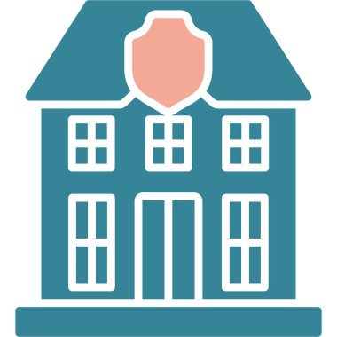 Polis Karakolu Simgesi, Basit Renk Vektörü İllüstrasyonu