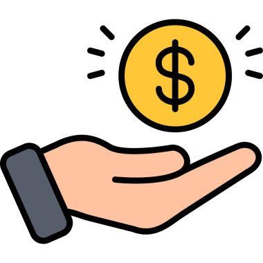 Para için. Web simgesi basit illüstrasyon