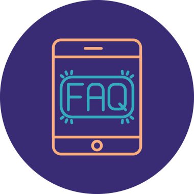 Faq. Web simgesi basit illüstrasyon