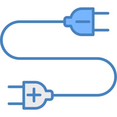 kablo simgesi, vektör illüstrasyonu basit tasarım