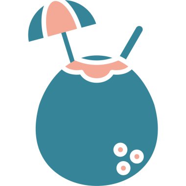 Yaz kokteyli vektör illüstrasyon tasarımı