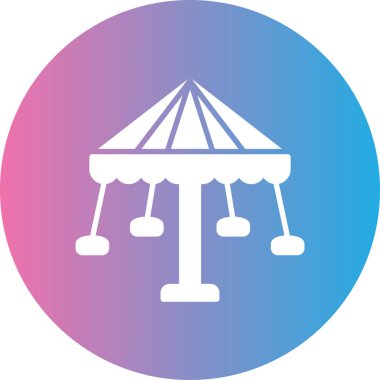 Lunapark. Web simgesi basit illüstrasyon