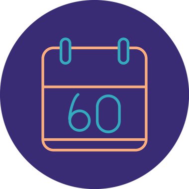 Takvim simgesinin vektör illüstrasyonu