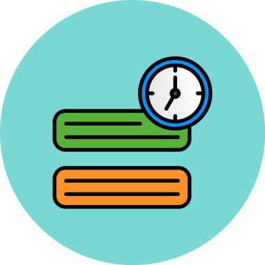 Saat simgesi vektör illüstrasyonu