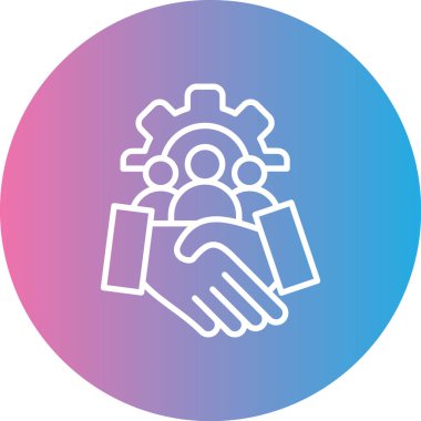 Bir el sıkışma simgesinin vektör illüstrasyonu