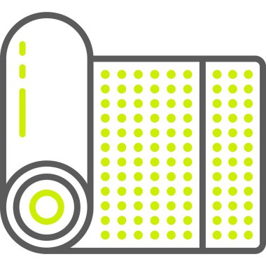 Yeşil ve beyaz pil simgesinin vektör çizimi