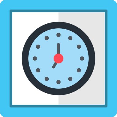 Alarm saat çizimi düz tasarım