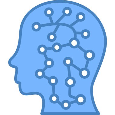 İnsan beyni. Web simgesi basit illüstrasyon